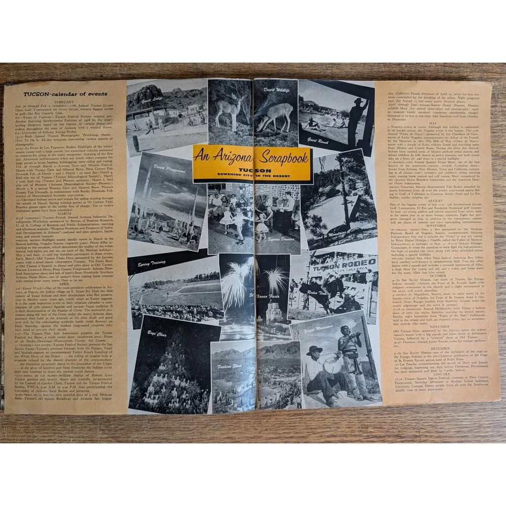 Arizona Highways Magazine Feb 1958 Tucson Sunshine City In The Desert Vintage